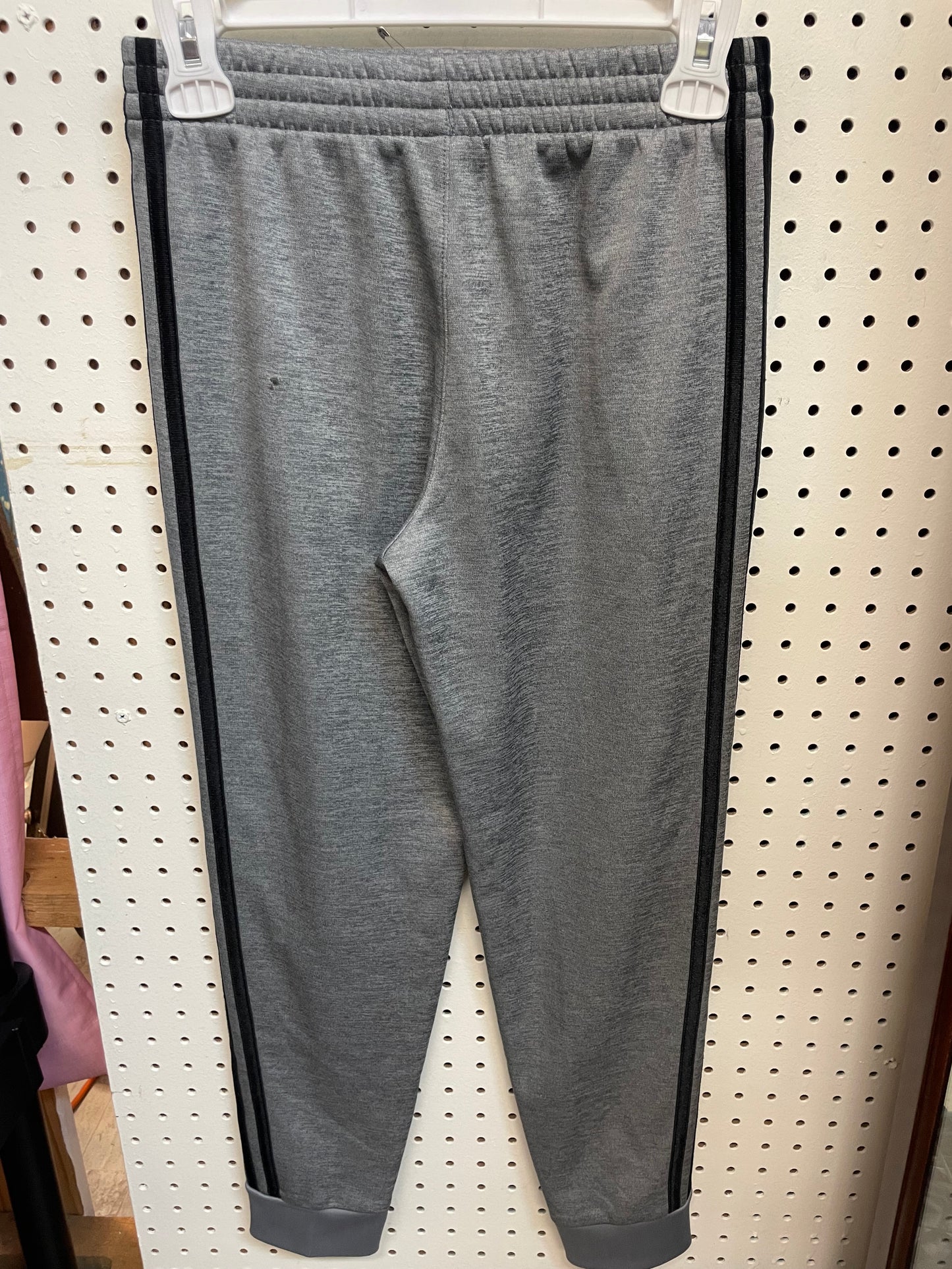 Adidas Boys’ Sweatpants, Gray & Black, Size 10/12.