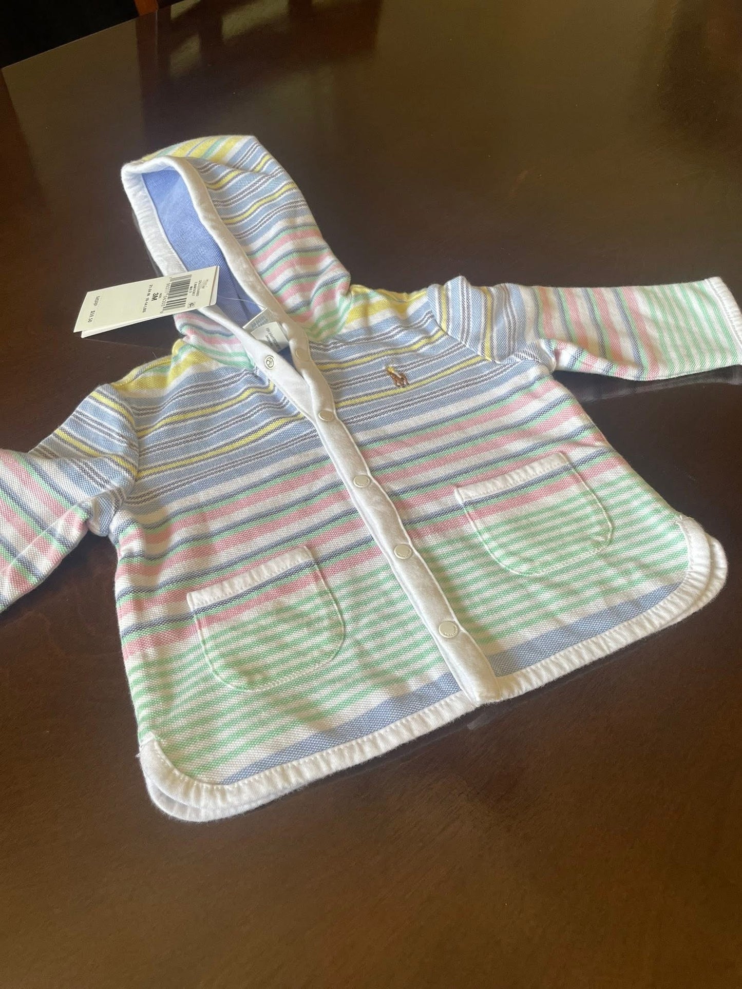 Ralph Lauren Striped Jacket
Size -3Mons
New with Tag