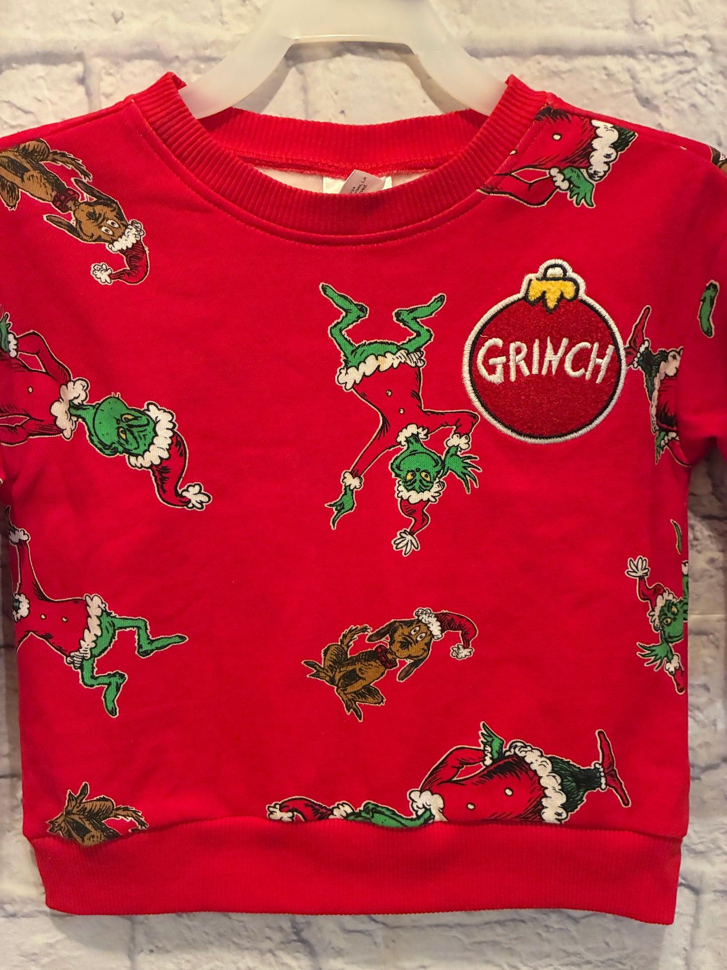 Grinch Sweatshirt -Size: 2T-Condition: Like New