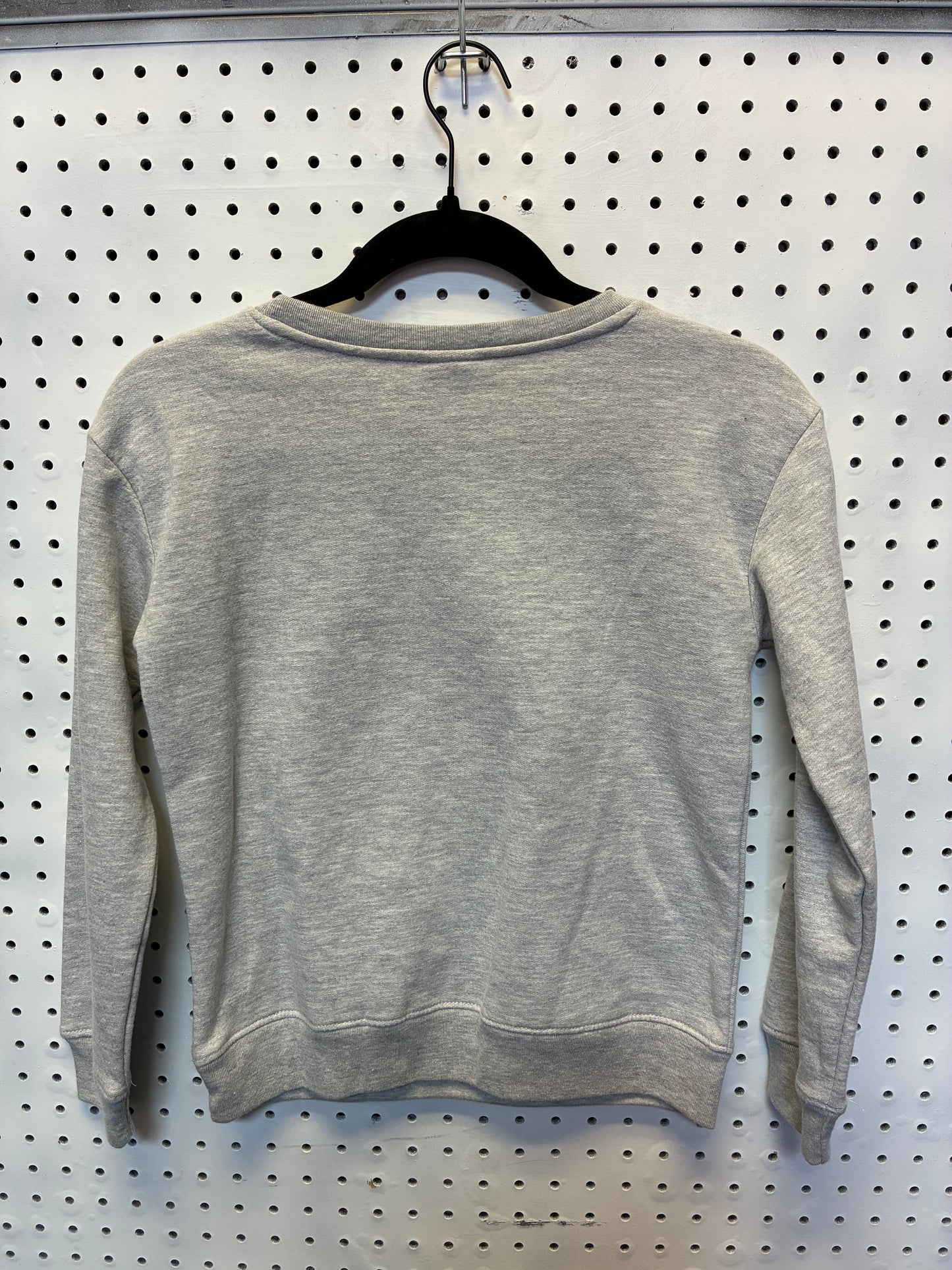 Grey Disney Lilo and Stitch crewneck sweatshirt featuring a sequined graphic of Stitch. Size 10/12