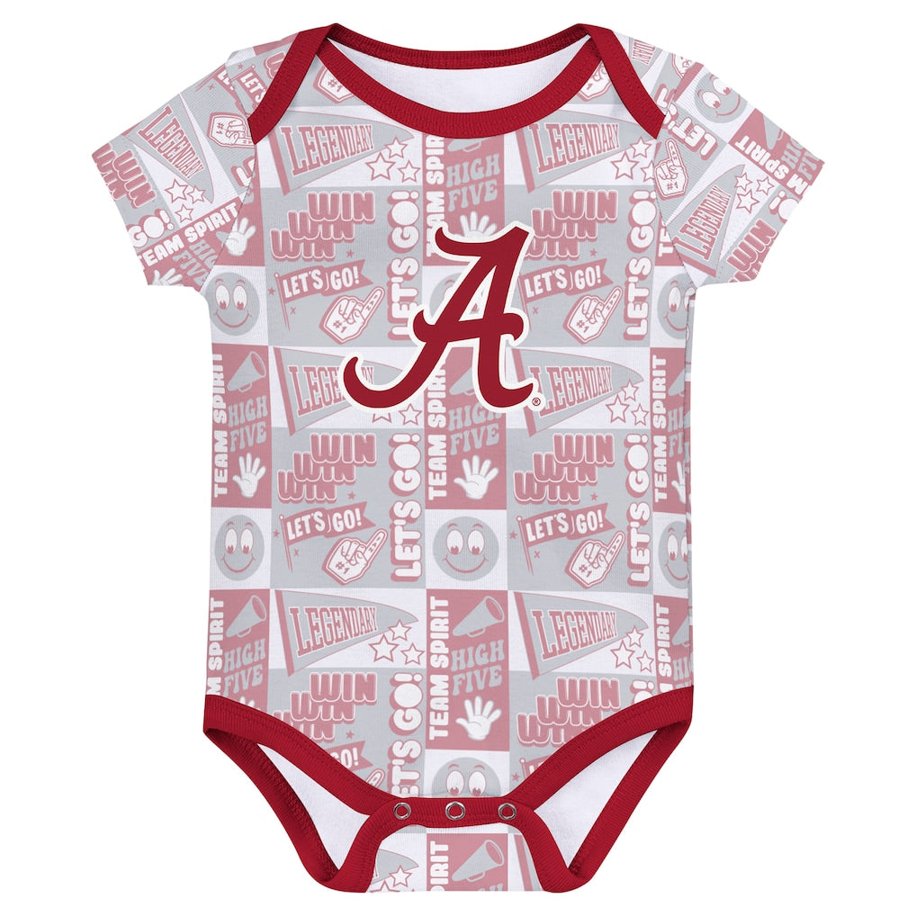 Infant Alabama Crimson Tide Sunday Bodysuit Size 3-6 mons NWT