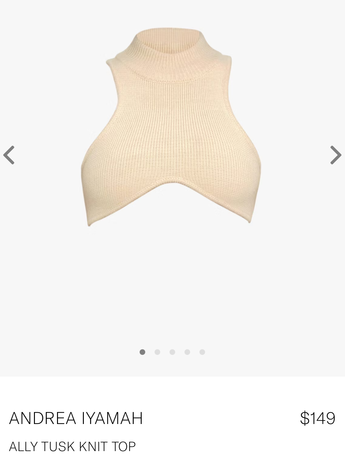 ANDREA IYAMAH
ALLY TUSK KNIT TOP -SIZE LARGE~NEW WITH TAG
