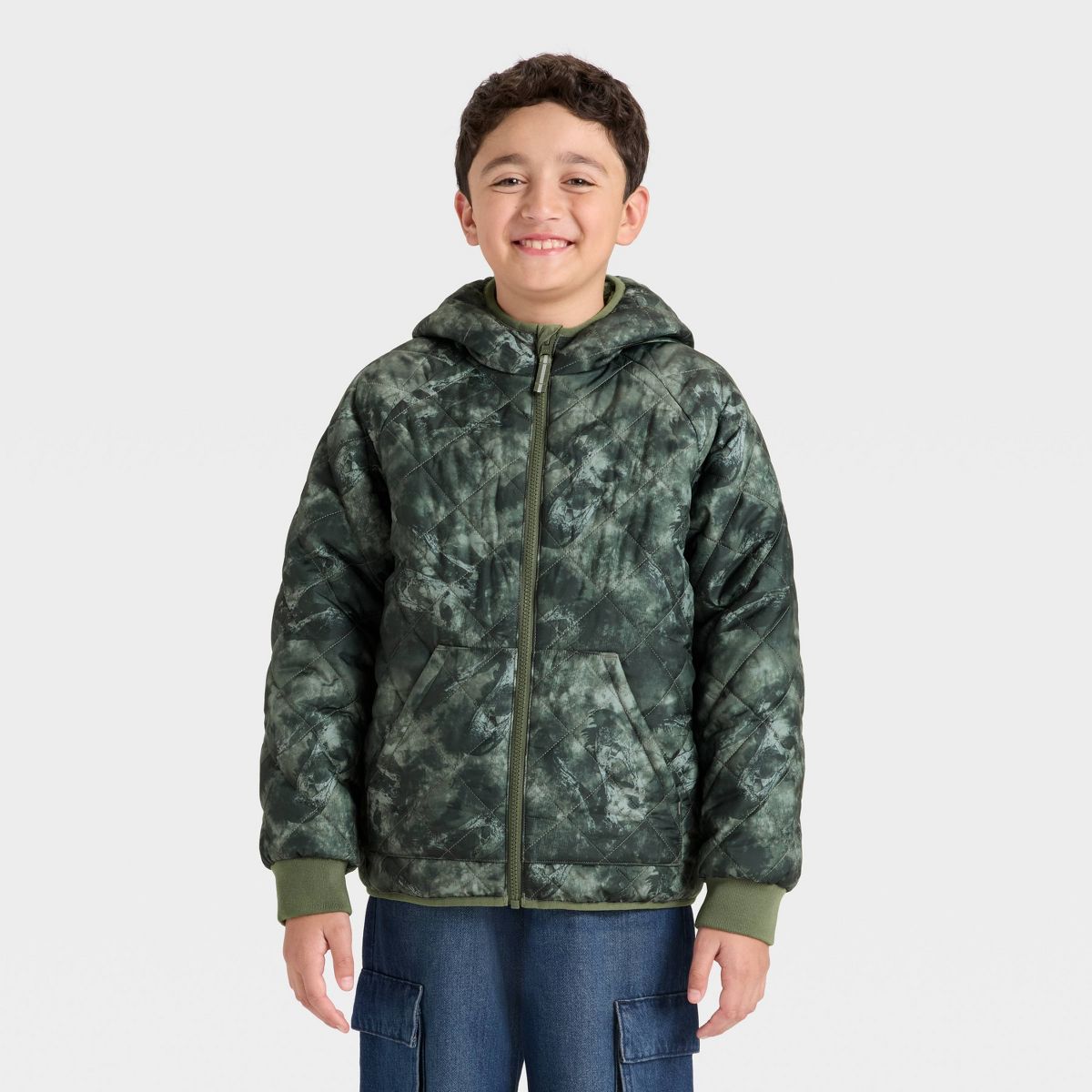 Cat & Jack Kids' Hooded Reversible Puffer - Size 10/12