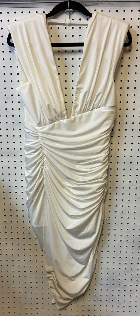 Fashion Nova Fallon Ruched Midi Dress Size Medium-New with Tag