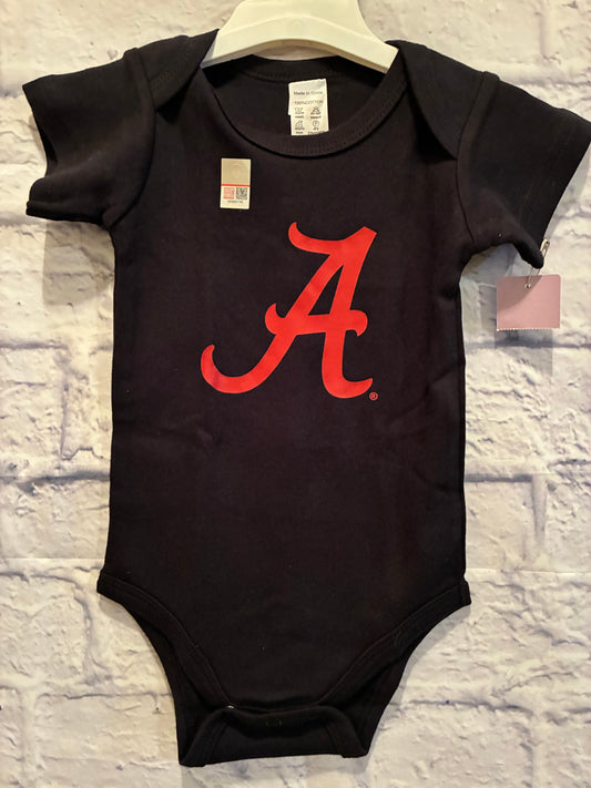 Black Alabama Crimson Tide A Bodysuit NWT Size 3-6mons