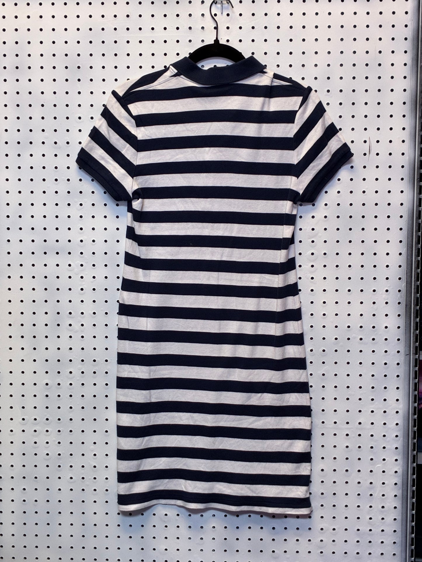 Polo Ralph Lauren navy and white striped stretch-cotton polo shirt Women Size Medium