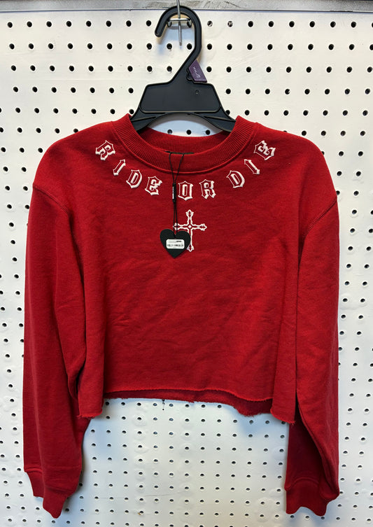 Fashion Nova Mini Ride Or Die Cropped Top - Red Size 10/12