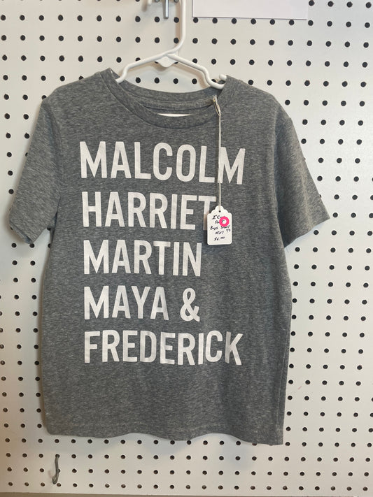 Black History Malcolm Harriet Martin Maya & Frederick Unisex T-Shirt Boys Size 6/8