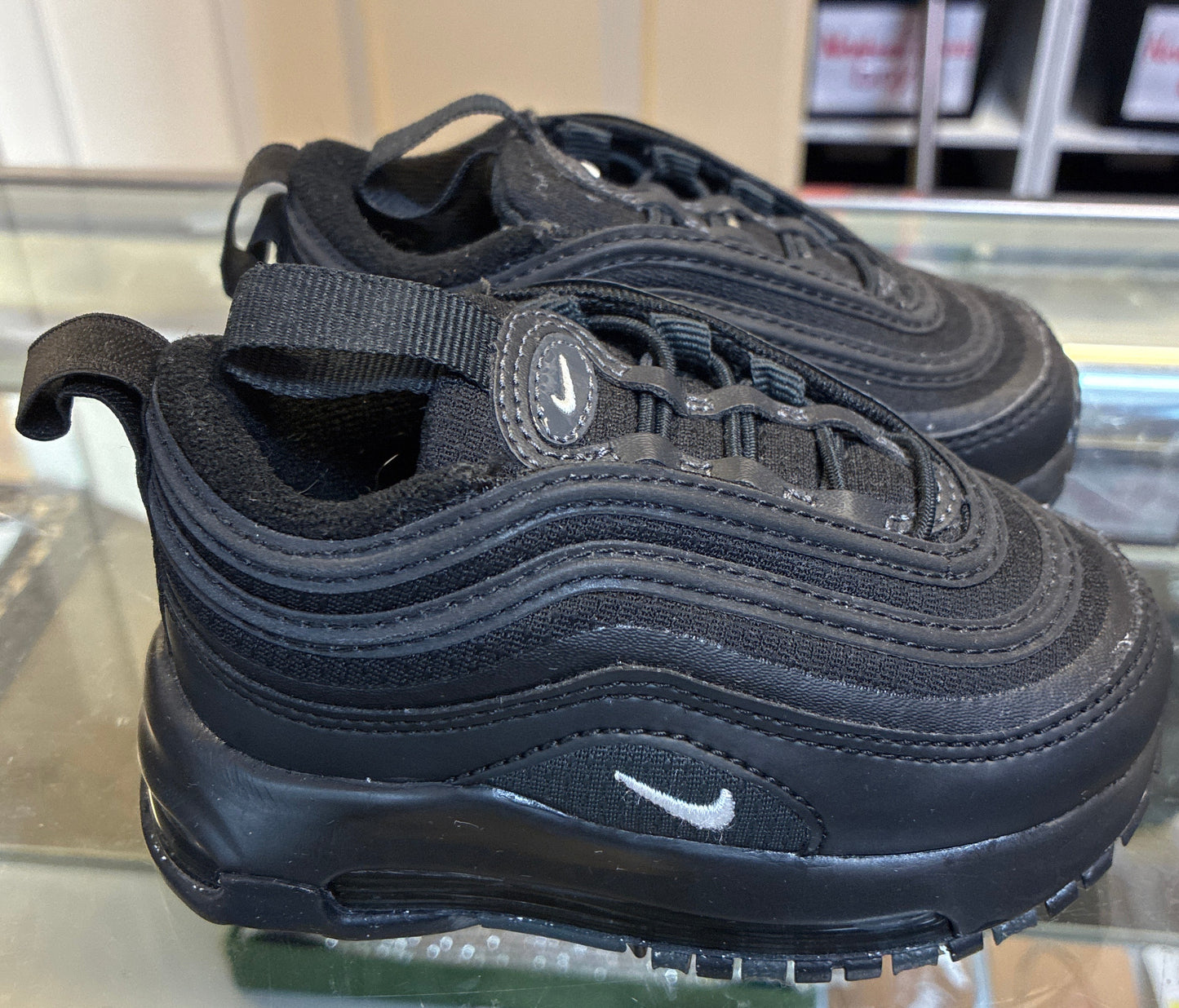 Nike Air Max 97 toddler/infant shoes in an all-black colorway Size 5C