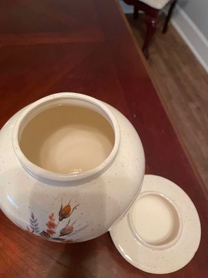 Vintage Ceramic Collectible Jar with Lid