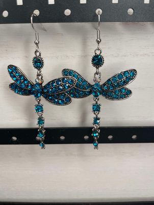 Vintage Retro Dragonfly Earrings