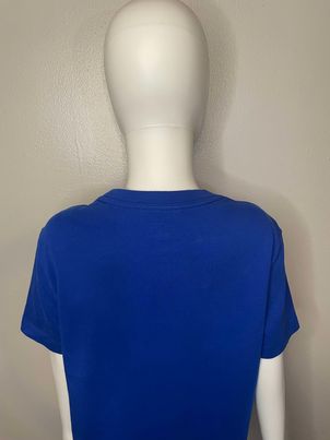 Polo Blue Big Logo Stitched Boys Shirt~Size 7~ Excellent Condition
