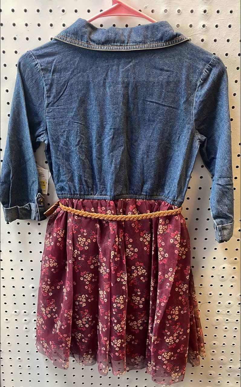 Blue & Burgundy Long Sleeve Dress -Girls Size 10/12
New with Tag