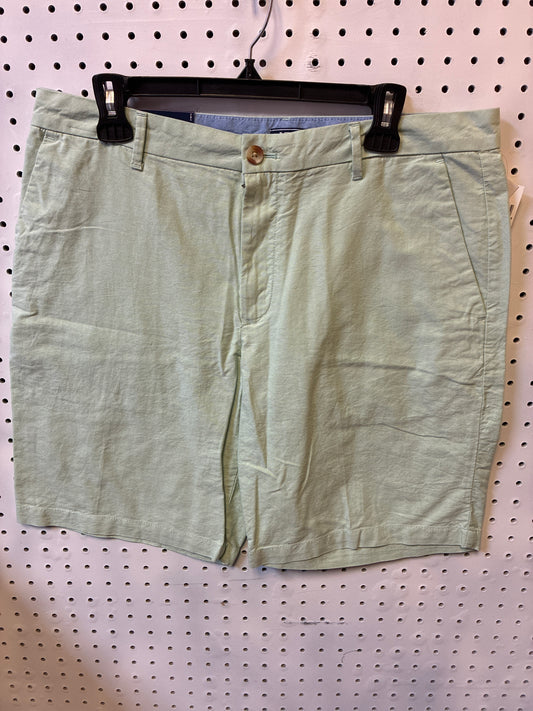 Izod Men's Sz 34 Sports Flex Flat Front Oxford Short Breeze Green New 9.5" New