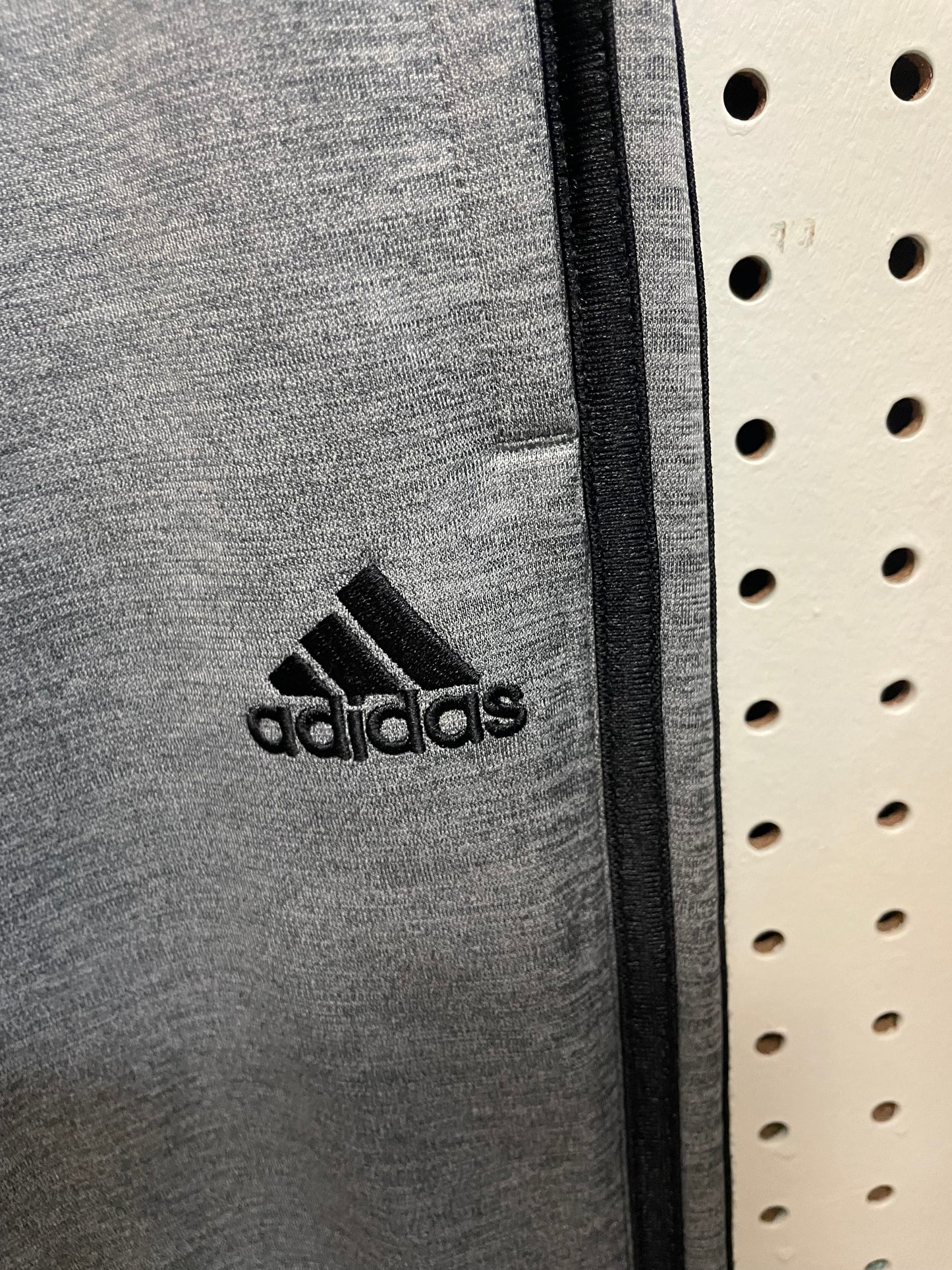 Adidas Boys’ Sweatpants, Gray & Black, Size 10/12.