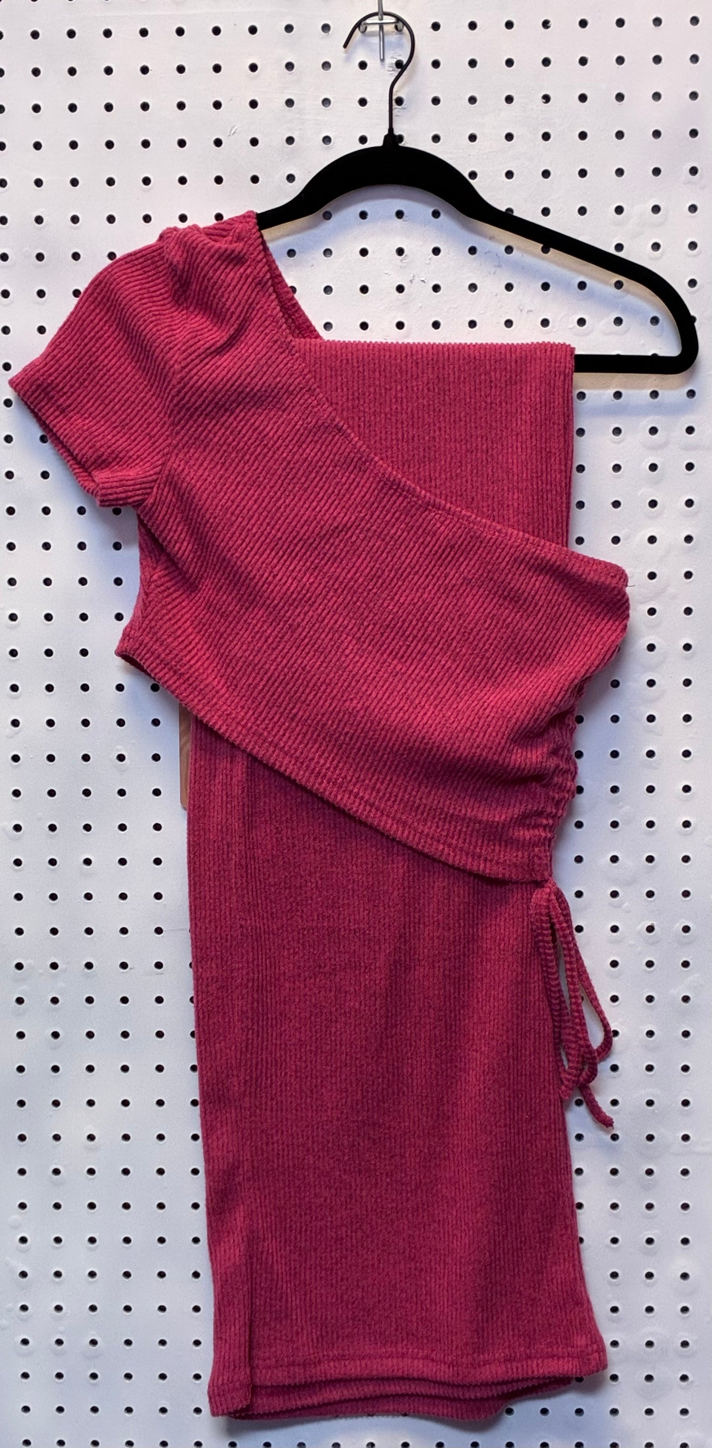 Shein Pink Ribbed Knit two-piece outfit Size Large /Tall