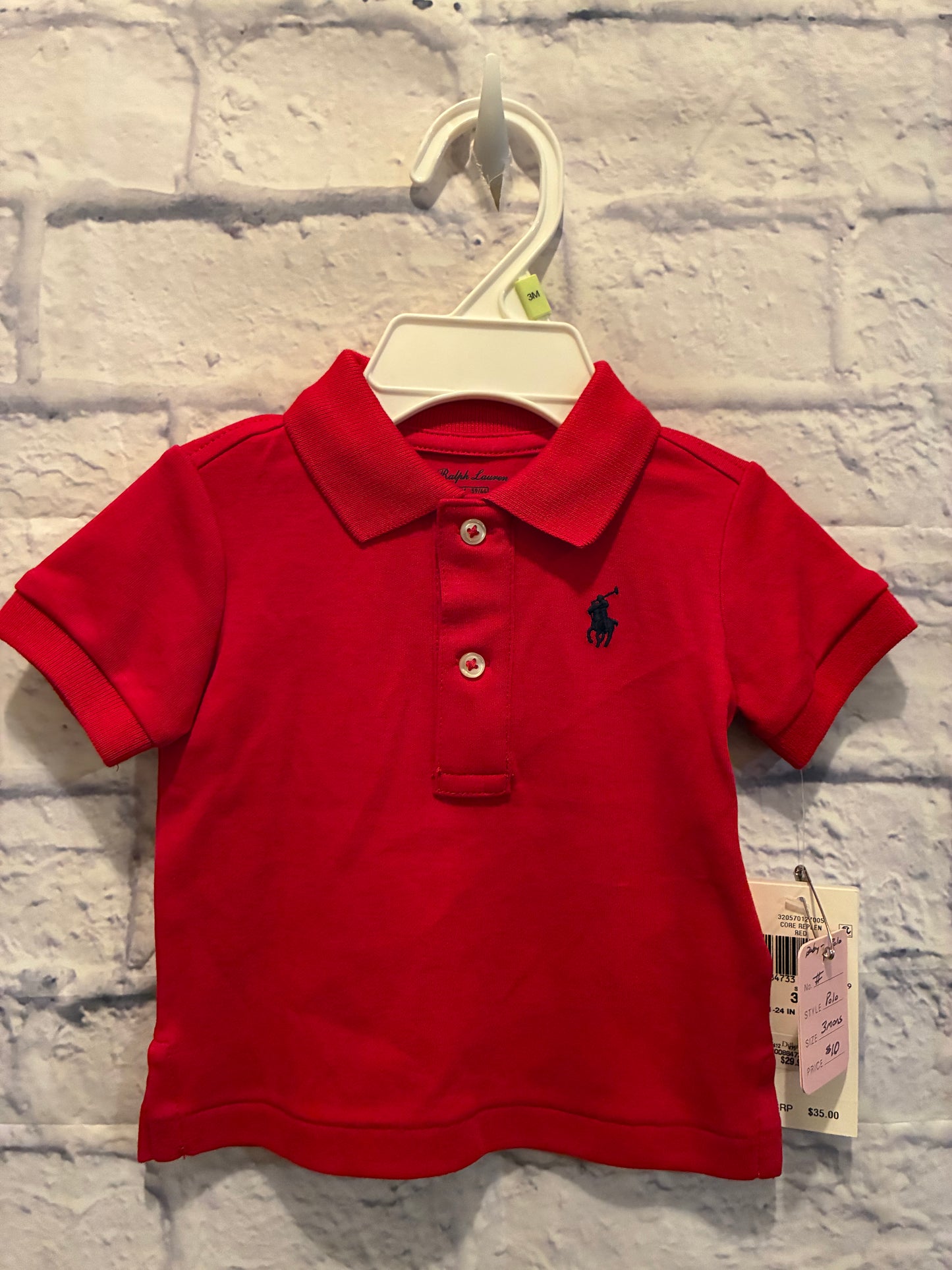 Baby Polo Red -Size 9 Mons NWT