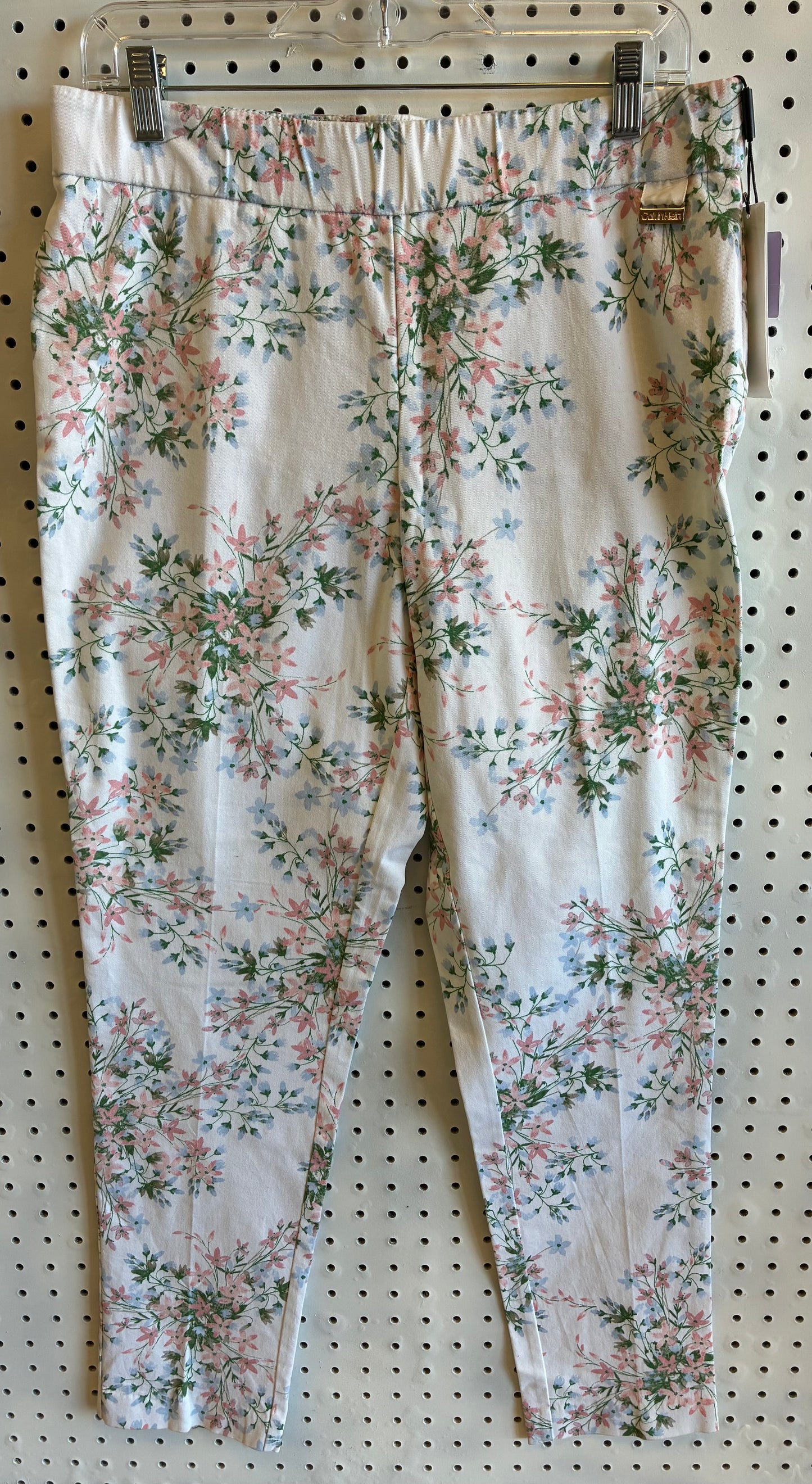 NWT Calvin Klein Floral Printed Ankle Skinny Pants Women's Size 
Large