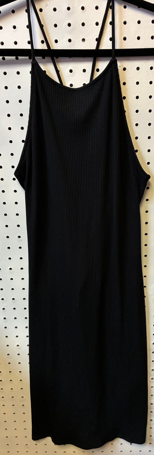 H&M Spaghetti Strap Black Dress Size Medium