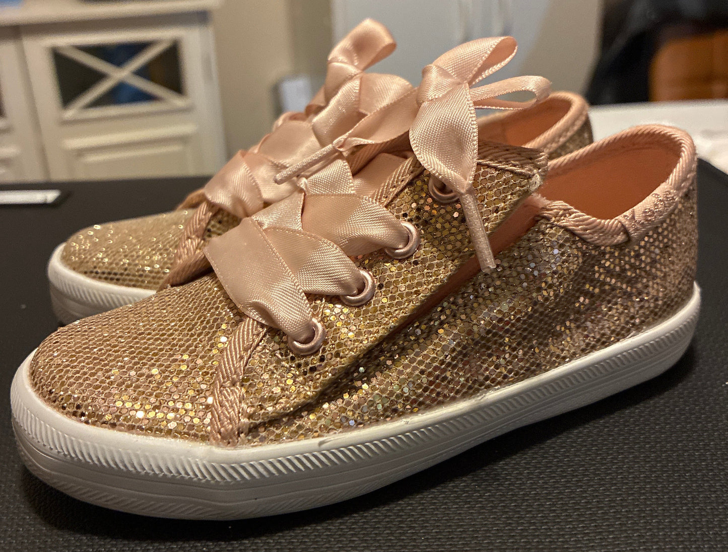 Keds Kids Girls Kickstart Celebrations Sneaker Champagne Color Size 7med