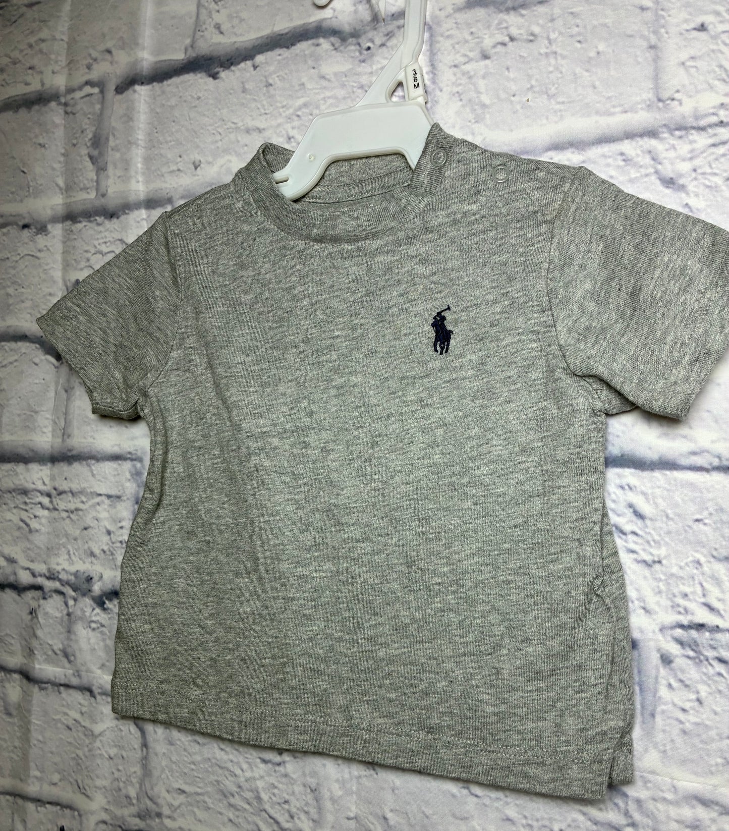 Polo Ralph Lauren Gray baby boys short-sleeve cotton jersey T-shirt (size 6 months