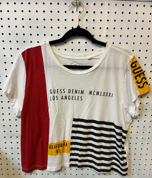 Guess Los Angeles Color block T-shirt -Size Women XL