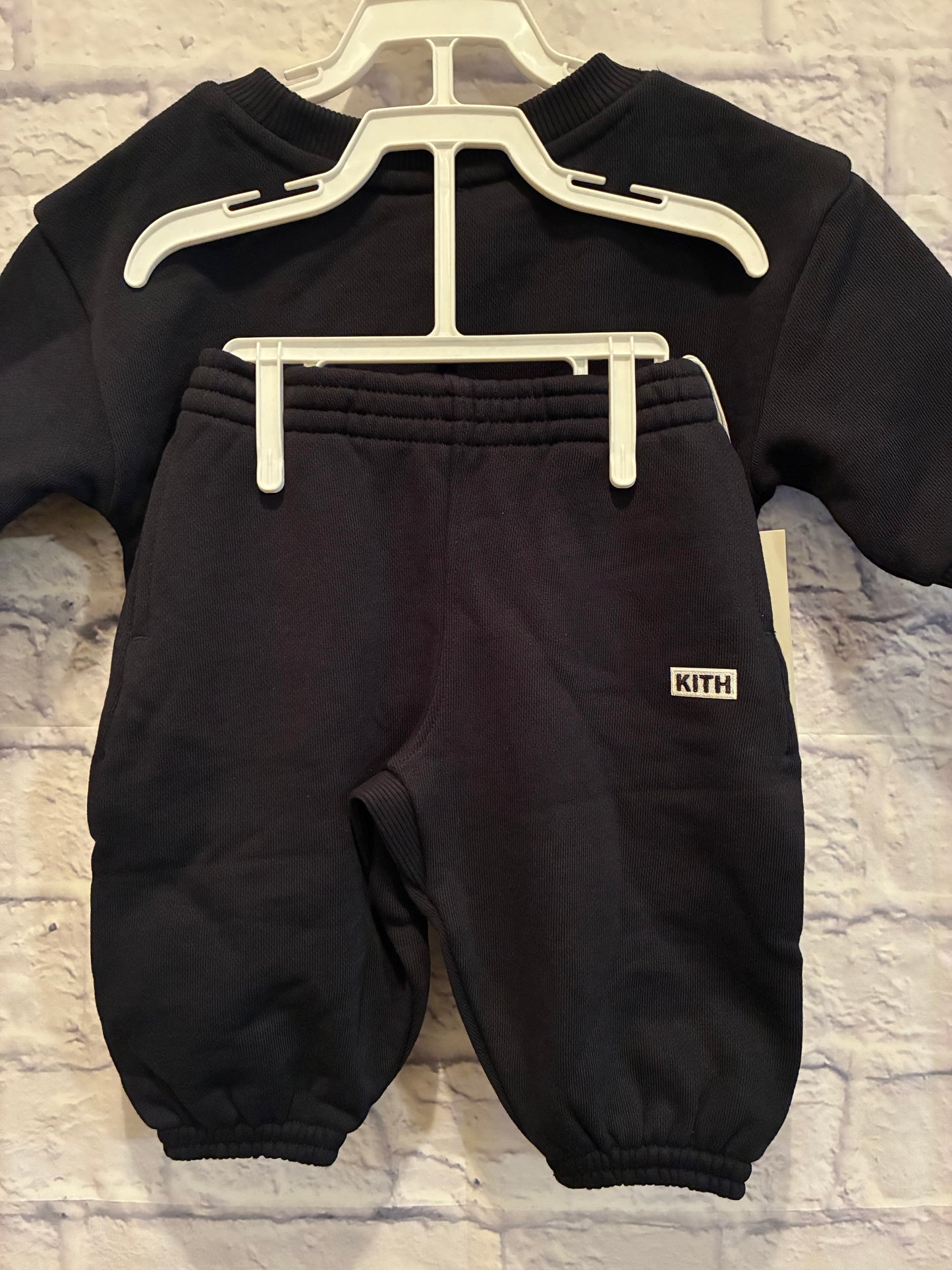 KITH Baby Black Sweat Suit - Size 3-6 mons NWT