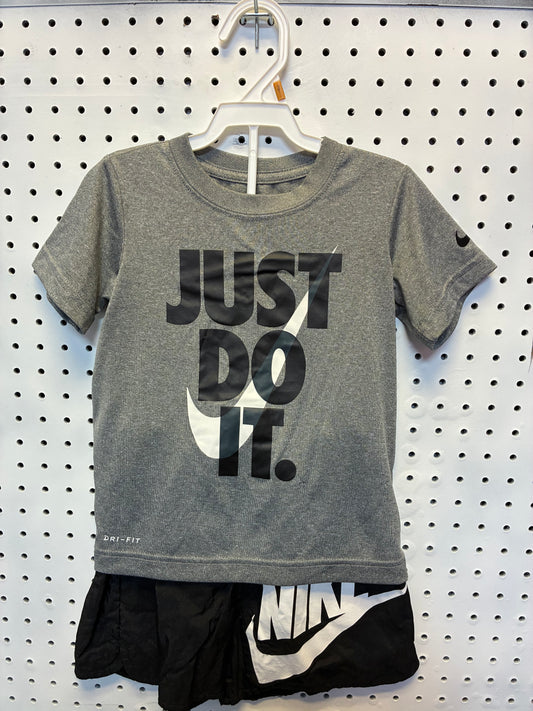 Nike Dri-Fit Boys Size 5/6 2 Piece Set Short and Top Just Do It